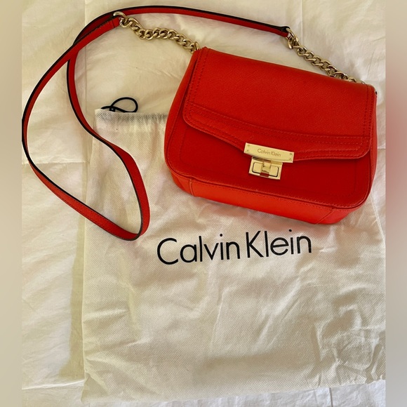 Calvin Klein Orange Crossbody Small Bag - Picture 2 of 8